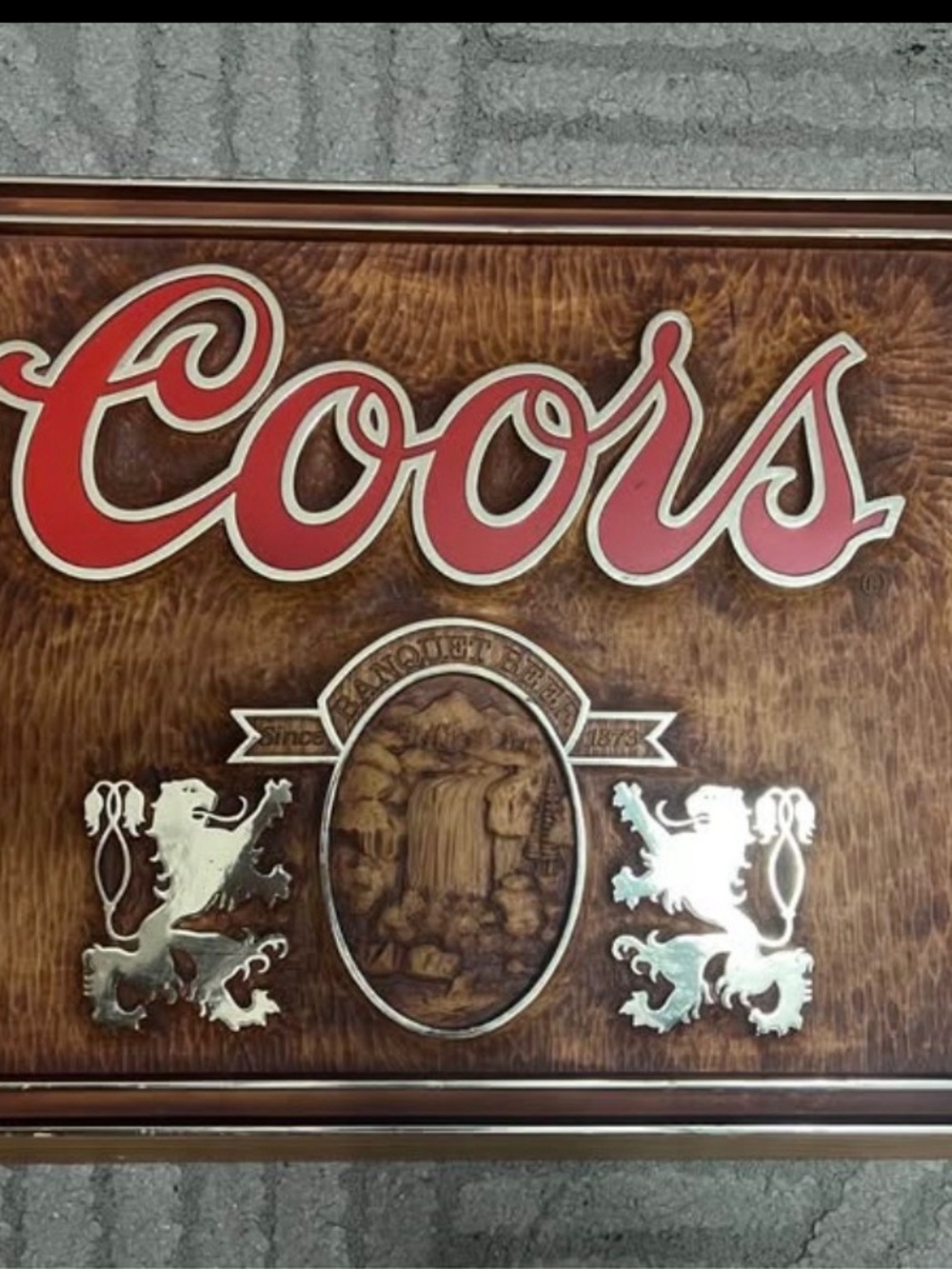 Vintage Antique Coors Wall Plaque